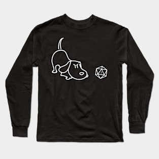 Polyhedral D20 Dice Critical Fail For Dog Lovers Long Sleeve T-Shirt